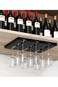 U HOOME Wine Glass Holder Under Shelf,Wine Glass Rack Under Cabinet,No Drill &amp; Screws for Kitchen,B