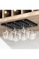U HOOME Wine Glass Holder Under Shelf,Wine Glass Rack Under Cabinet,No Drill &amp; Screws for Kitchen,B