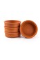 LUKSYOL Handmade Unglazed Clay Bowls: Authentic Terracotta Cooking Set - 4 Bowls (5.9 x 1.9 inches)
