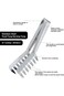 HornTide Stainless Steel Pasta Tongs Pack of 2 Piece Teethed Ends Design for Spaghetti Noodle Pastr