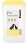 LocknLock Lock &amp; Pet Dry Food Container, 1.6 Litre Capacity, Yellow/White