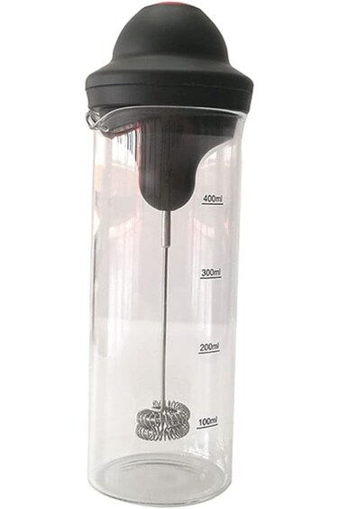 Electric Coffee Frother Cup Foamer Mixer for Coffee Frappe Kitchen Gadgets - double whisk head