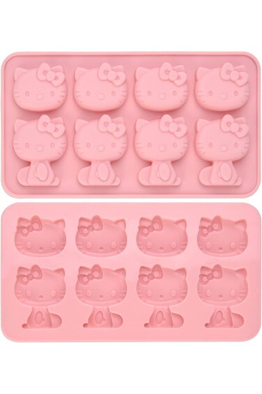 ALMEKAQUZ Hello Kitty Silicone molds,Small ice mold,Chocolate tray for Sugarcraft, Birthday Cake De