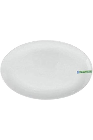 Royalford Porcelain Magnesia Oval Plate, White 10 inch Size, RF7987