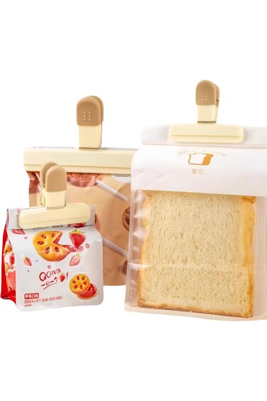 مشابك أكياس الطعام DLWOLB، 3 قطع، مشابك إغلاق محكمة الغلق للاستخدام في المكتب أو المطبخ أو المنزل