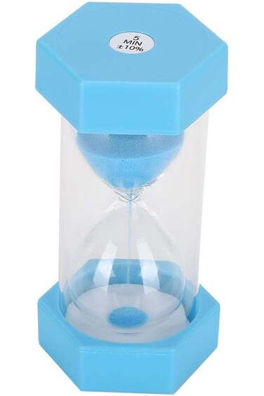 ساعة رملية ALMEKAQUZ لمدة 5 دقائق، ساعة رملية بلاستيكية لمدة 5 دقائق، مؤقت مطبخ رقمي للطهي