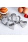 Royalford 5 Pcs Cookie Cutter Set, Stainless Steel, RF10278 - Premium-Quality, Food Grade Material,