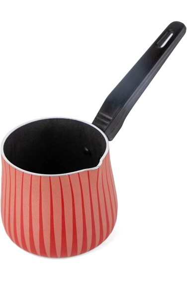 وعاء قهوة مخطط مع الباكليت   سخان قهوة تركي ووعاء ذوبان الزبدة   مصنوع من الألومنيوم