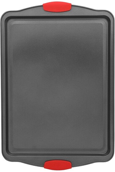 Trust Pro Non Stick Cookie Tray, 43.5 x 30 x 1.6 cm, Black/Red