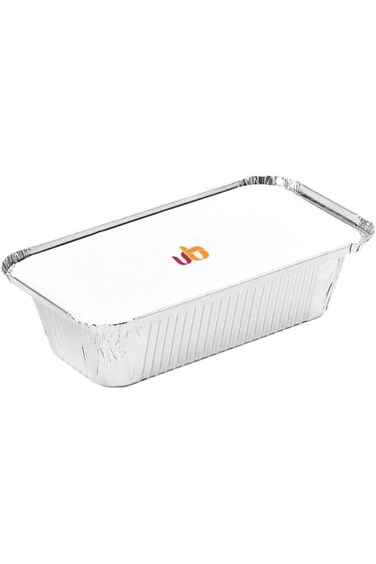 Rectangular Aluminum Containers with Lid Size 6001 (10 Pieces)