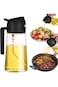 زجاجة موزع زيت تزوييق للمطبخ، موزع زيت 2 في 1 وبخاخ زيت، بخاخ زيت 470 مل