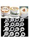 16Pcs/1Set Fancy coffee printing model thickening Coffee Latte Cappuccino Barista Art Stencils Cake