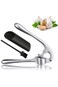 ORiTi Garlic Press with Silicone Peeler &amp; Brush, Ginger Crusher with Good Grip, Premium Garlic Minc
