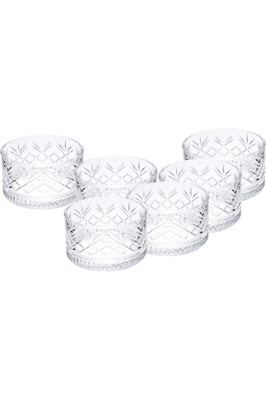 Cuisine Art Glass Dessert Bowl, 220ml -H, Transparent, 6 Pieces