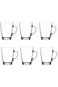 Lav VEG422E Vega Glass Mug 6-Pieces Set, 300 ml Capacity, Clear