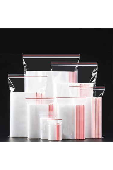 100pcs Small Plastic Resealable Zipper Bags, Clear Poly Ziplock Bags,Sealed Plastic Bag for Candles