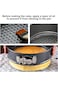 AOX Springform Pan Round Free Base Cake Baking Pan Non-Stick   Cake Mold for Desserts and Cheesecak