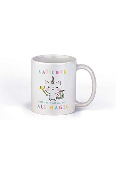 Unicorn Coffee Mug   "Caticorn Half Cat Half Magic" Funny Unicorn Mug   Mugs Unicorn   Cute Coffee