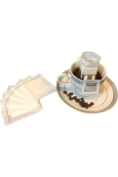 فلتر قهوة معلق للأذن من آي لوف كوفي، 50 قطعة، فلتر ورقي محمول للاستخدام مرة واحدة للسفر