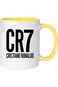 MEC Cristiano Ronaldo Coffee Mug with Yellow Handle 11oz CR7 Tea Cup Gift For Him