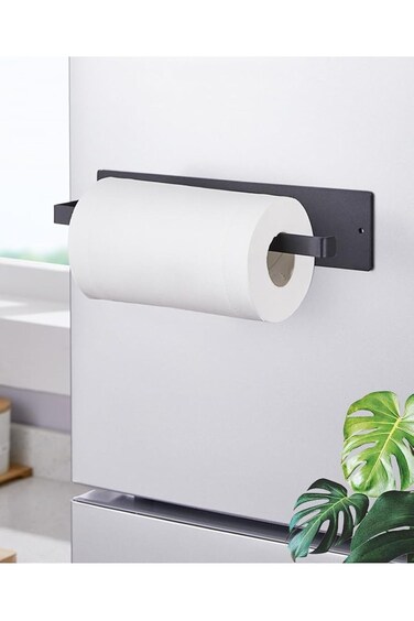 حامل مناشف ورقية ABIN لجانب الثلاجة - رف مناشف ورقية فولاذي مع دعامة مغناطيسية -