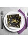 60 Pcs Metallic Happy Birthday Napkins - Foiled Glitter Cocktail Serviettes for Party Decorations &amp;