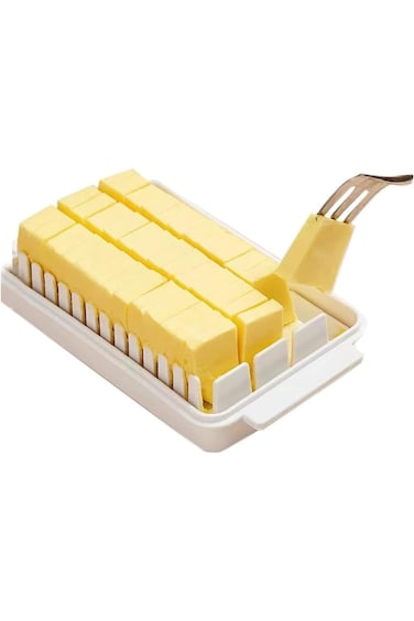 Paporich Butter Dish,Airtight Butter Container with Cover,Rectangle Butter Keeper Storage Box,Quant