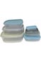 B&amp;D Food Storage Containers, 14 Pieces Set with Lids, 160 ml to 4400 ml, Space-Saving Design