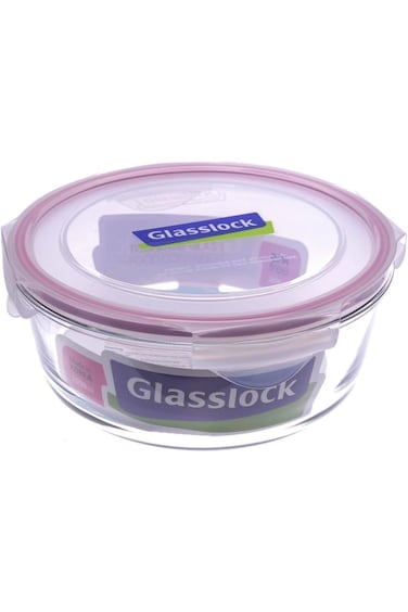 Glasslock Round Glass Food Container, Clear, Vat.Rp537