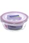 Glasslock Round Glass Food Container, Clear, Vat.Rp537