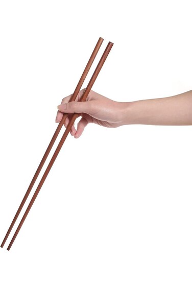 عيدان تناول الطعام الخشبية من كاست ويف أوليفو - عيدان تناول طعام صينية تقليدية طويلة جدًا للمطبخ