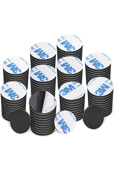 Magnetic Dots with 3M Adhesive Backing, Strong Magnetic Circles Flat Rubber Magnet Squares, Sticky