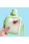 TRASSLE Kawaii Water Bottle, Cute Square Water Bottles with Straw and Adjustable Strap, Women Sport