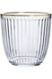 HOOPZOZA Crystal Glass Coffee Cup Tea Cup Mug With Inner Stripe 280mL (A-280)