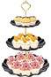 optico 3 Tier Cupcake Stand Holder, Plastic Cup Cake Stand Towel with Tiered Serving Tray for Cupca