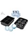 SHOWAY Ice Cube Trays 2 Set + Funnel Silicone Molds - Sphere Ice Ball Maker and Large Frozen Square