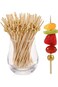 SYOSI Cocktail Picks, 100PCS Cocktail Toothpicks Skewers, Natural Bamboo Fancy Cocktail Garnish Too