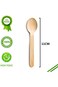 Rosy.Moment Wood Cutlery Small Dessert Spoons Natural Alternative to Plastic, Disposable Spoon Set
