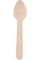 Rosy.Moment Wood Cutlery Small Dessert Spoons Natural Alternative to Plastic, Disposable Spoon Set