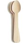Rosy.Moment Wood Cutlery Small Dessert Spoons Natural Alternative to Plastic, Disposable Spoon Set