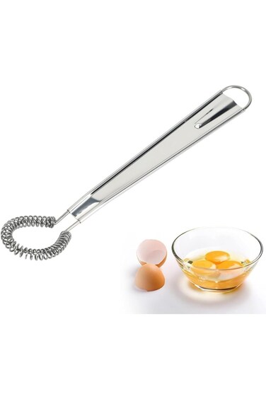 خفاقة صغيرة من الفولاذ المقاوم للصدأ، مضرب بيض يدوي، خلاط سلكي للقهوة والصلصات الكريمية وخلط الحليب