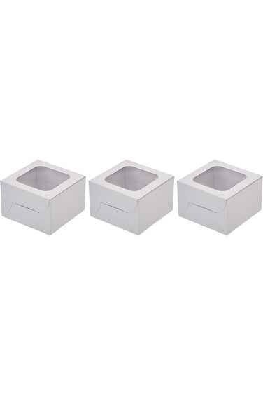 Wilton White 1-Cavity Cupcake Boxes, 3 Count (415-0436)