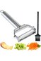 2-in-1 Julienne &amp; Vegetable Peeler, Professional Stainless Steel Dual Blade Kitchen Tool for Carrot