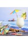 KASTWAVE Umbrellas Cocktail Umbrella Drink Picks 100 Pieces, Octagonal Star-Shaped Paper Parasol Cu