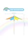 KASTWAVE Umbrellas Cocktail Umbrella Drink Picks 100 Pieces, Octagonal Star-Shaped Paper Parasol Cu