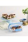 D&eacute;cor Match-Ups Clips Oblong Food Storage Container, Blue, 600 Ml, 231800-006