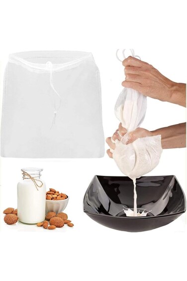Goodern 2 Pcs Pro Quality Nut Milk Bags,Big 32X32 CM Commercial Grade Reusable Almond Milk Bag,All
