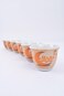 Arabic Coffee Cups Set of 6 Assorted Ramadan Designs   Hospitality Cups (Orange)