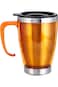Royalford 14Oz Double Wall Travel Mug Portable With Comfortable High Grip Handle, &amp; Highgrade Stain
