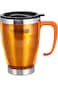 Royalford 14Oz Double Wall Travel Mug Portable With Comfortable High Grip Handle, &amp; Highgrade Stain